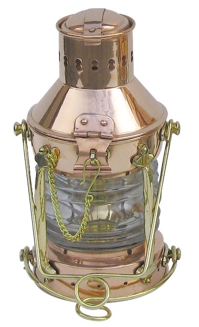 Lampe d\'Ancre - électrique 230V - cuivre-laiton - décoration marine