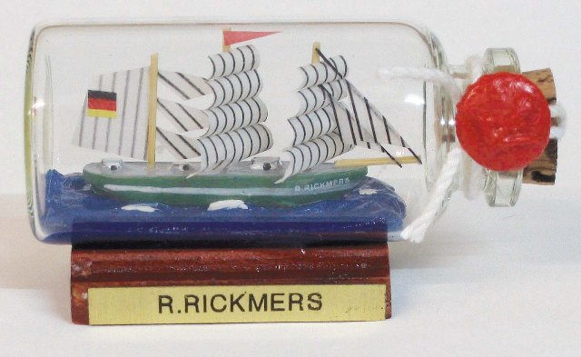 Bateau en bouteille - Rickmer Rickmers - décoration marine