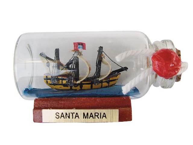 Bateau en bouteille - SANTA MARIA - décoration marine