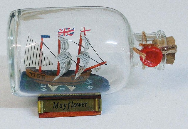 Bateau en bouteille - Mayflower - décoration marine