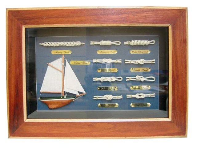 Tableau de nœuds en bois - décoration marine