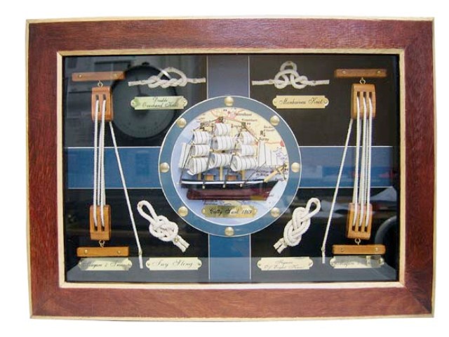 Tableau de nœuds en bois - décoration marine