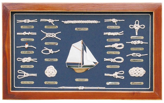 Tableau de nœuds en bois -   ALLEMAND - décoration marine