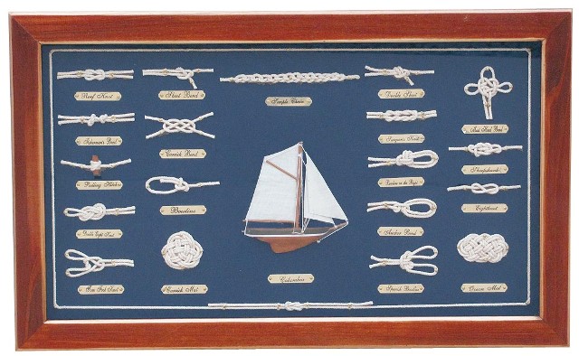 Tableau de nœuds en bois - ANGLAIS - décoration marine