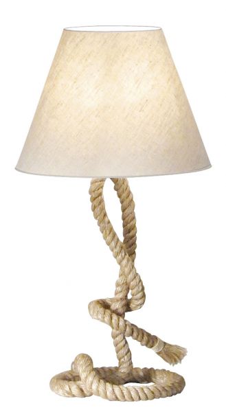 Lampe corde avec abat-jour - décoration marine - décoration-marine -  décoration-marine - decoration maritime lampe-marine