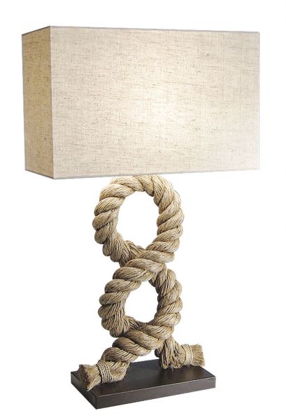 Lampe corde avec abat-jour - décoration marine