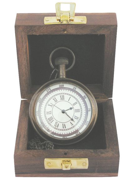 Horloge de poche avec chaine - décoration marine