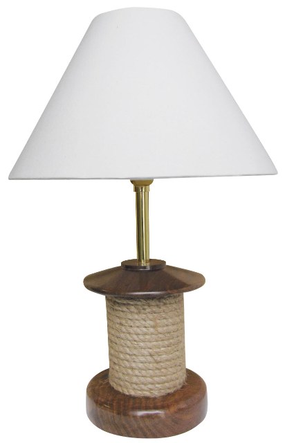 Lampe marine avec cordage en bois - décoration marine